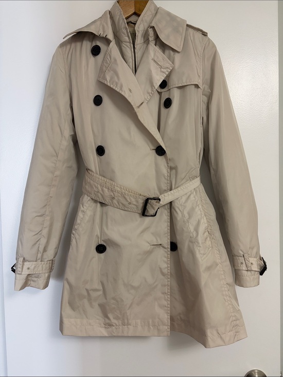 Burberry Jackets & Blazers - Burberry Nylon with inside Jacket- Light Beige Double-Breasted Trench with Belt